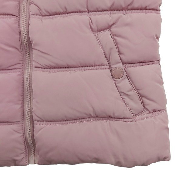 Aeropostale Puffer Vest Womens Small Mauve Insulated Winter Warmer Sherpa - Picture 6 of 12